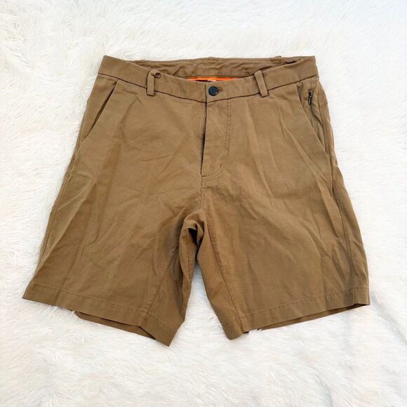 Men Lululemon Warpstreme Commission Classic 9" in Khaki Beige Tan Size 32 - Picture 1 of 8